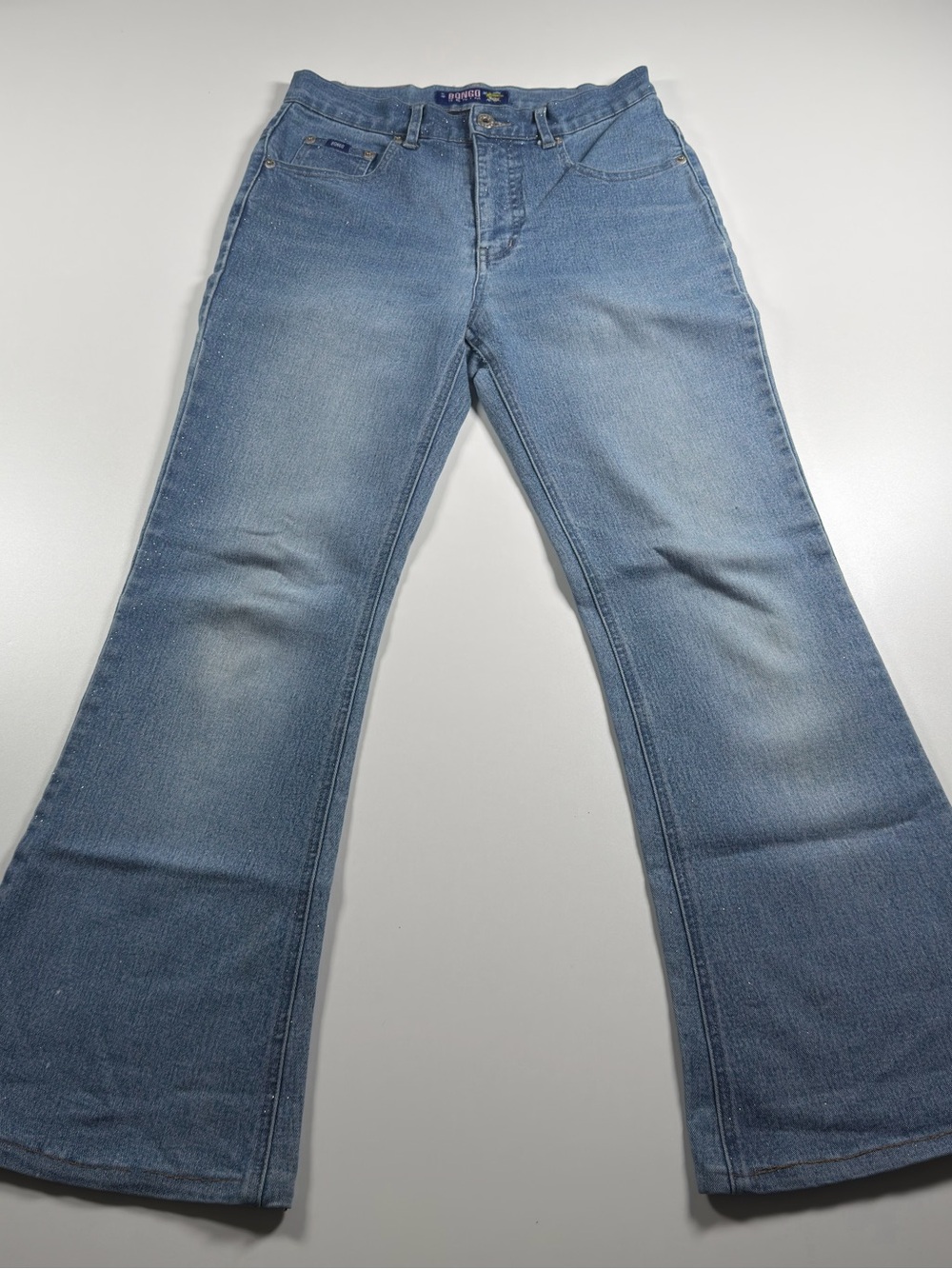 BONGO Light Blue Retro Flare Jeans - High Rise Wide Leg